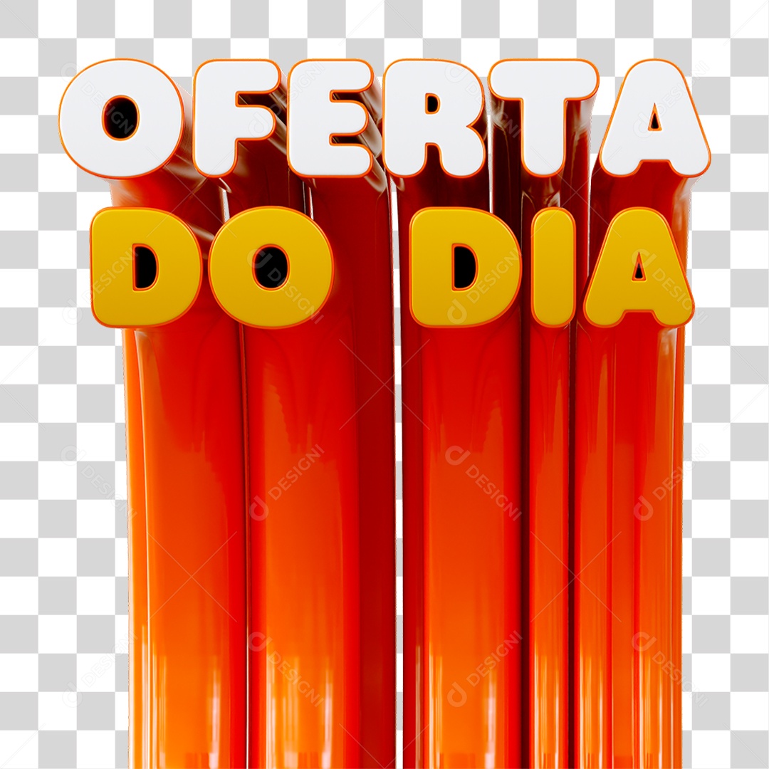 Selo 3D Oferta do Dia PNG Transparente