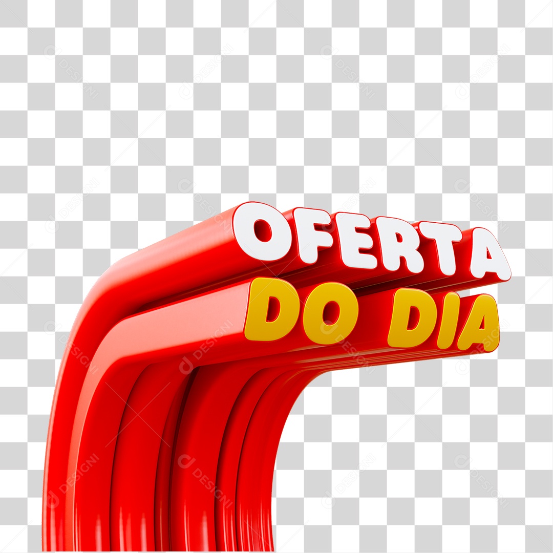 Selo 3D Oferta do Dia PNG Transparente