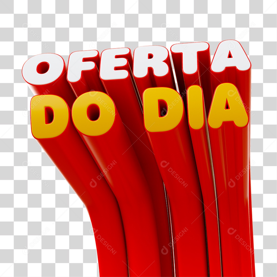 Selo 3D Oferta do Dia PNG Transparente
