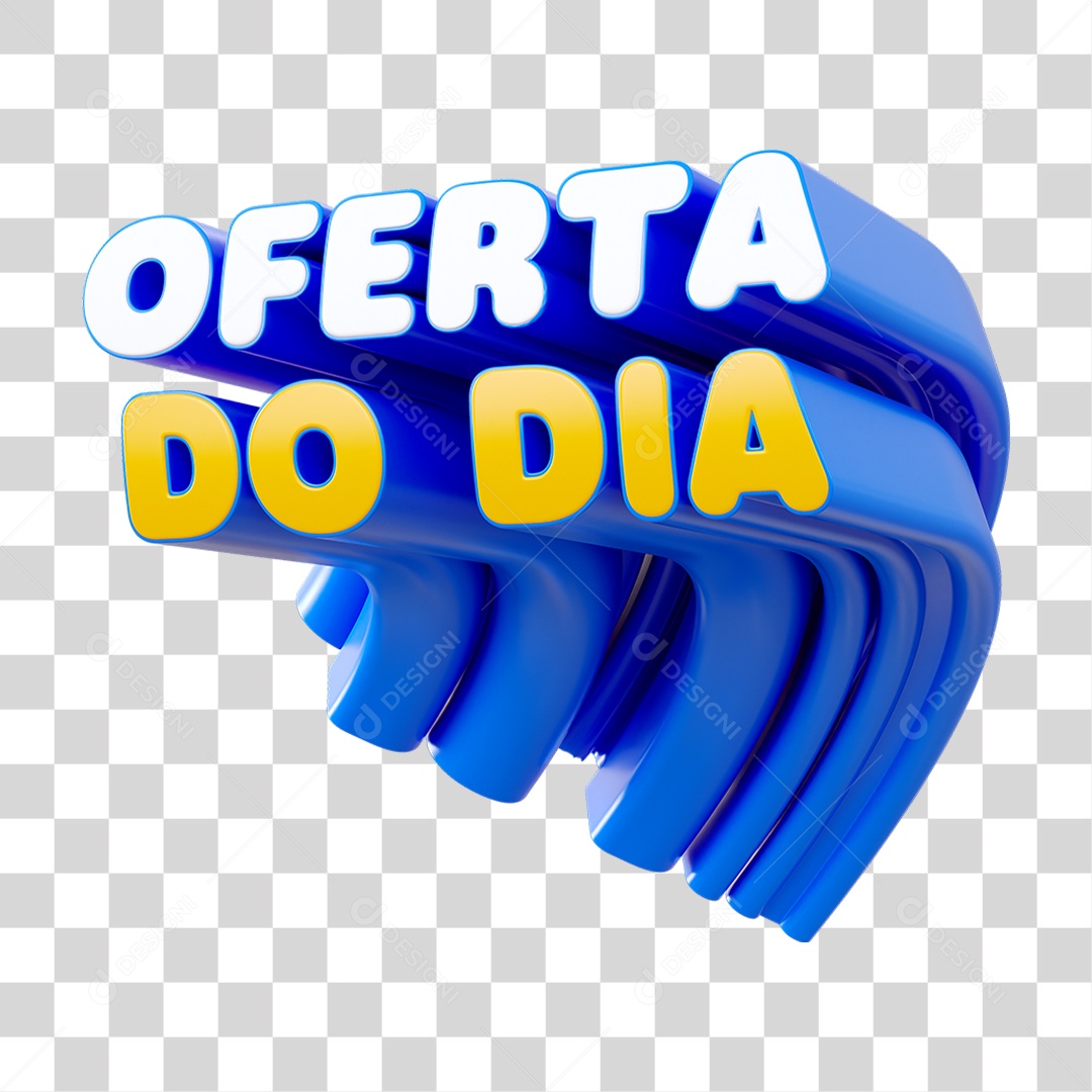 Selo 3D Oferta do Dia PNG Transparente