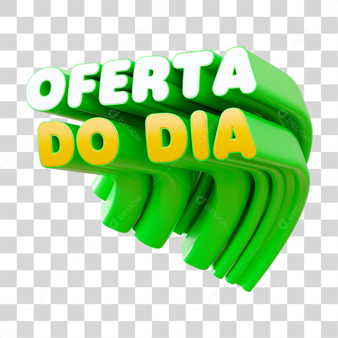 Selo 3D Oferta do Dia PNG Transparente