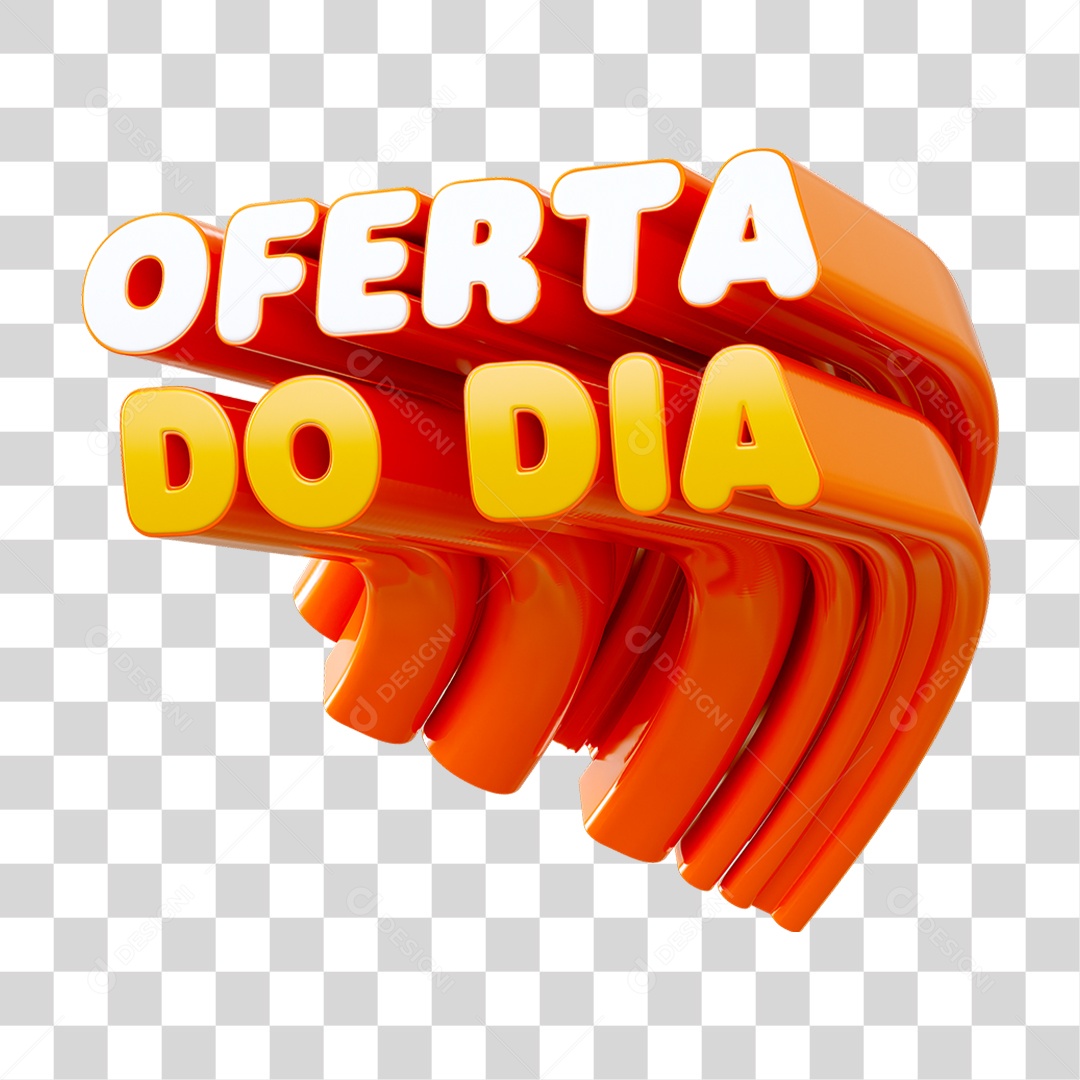 Selo 3D Oferta do Dia PNG Transparente