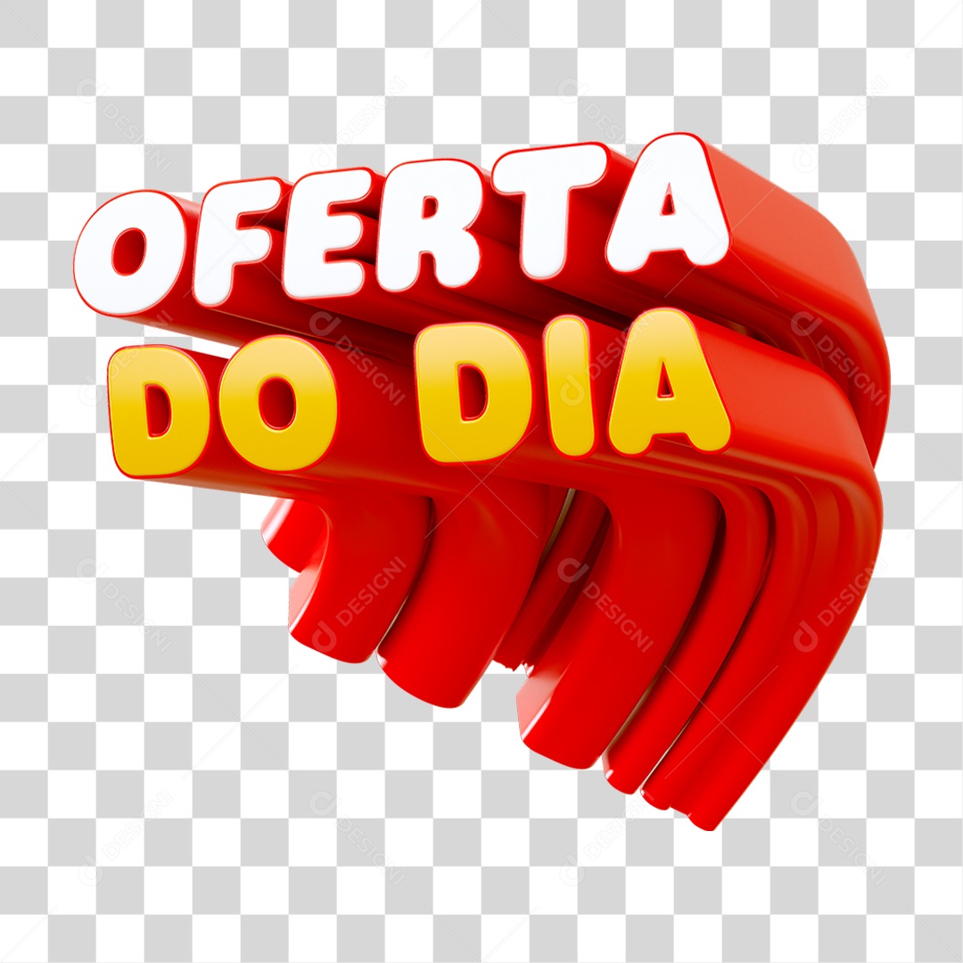 Selo 3D Oferta do Dia PNG Transparente