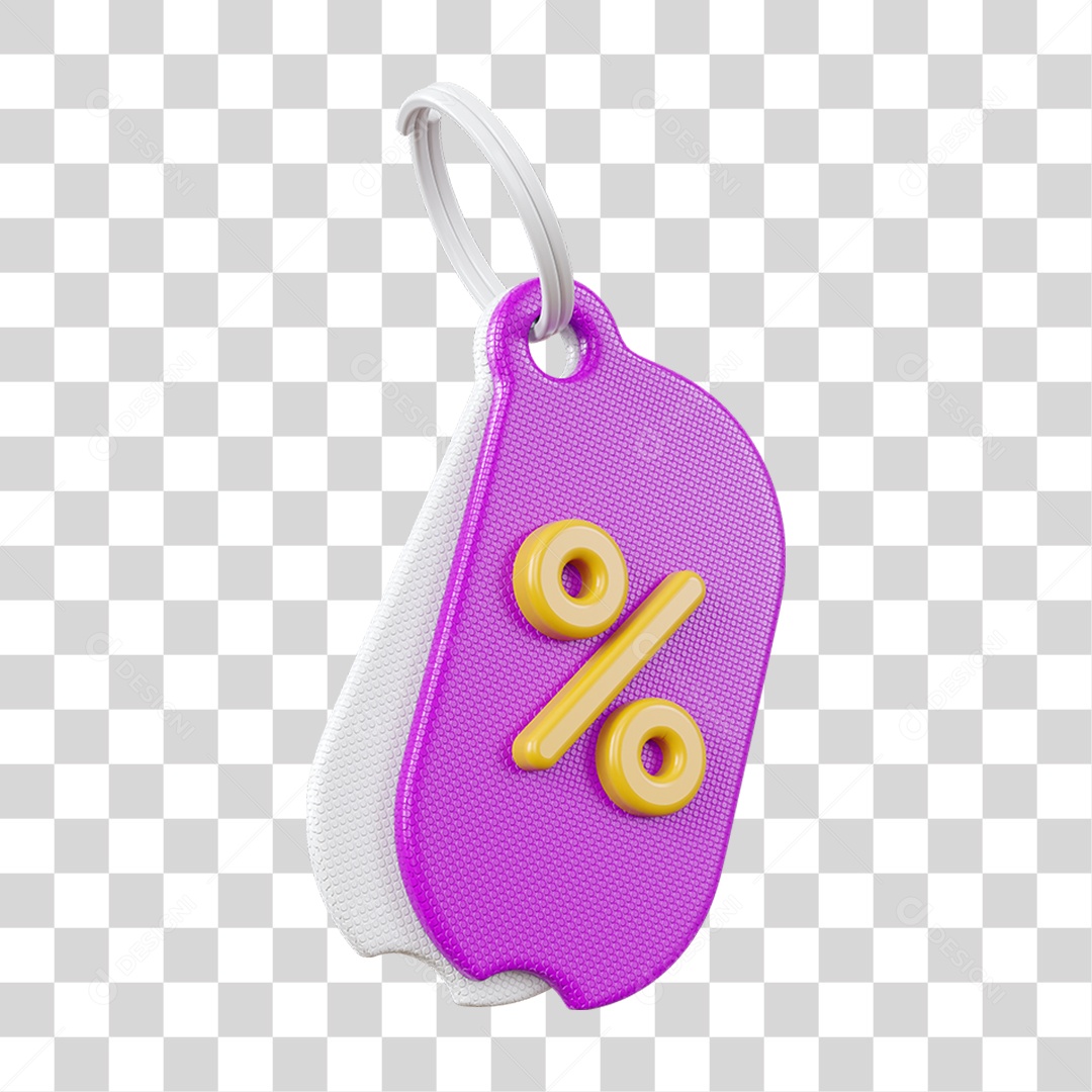 Chaveiro Percentual Porcentagem PNG Transparente