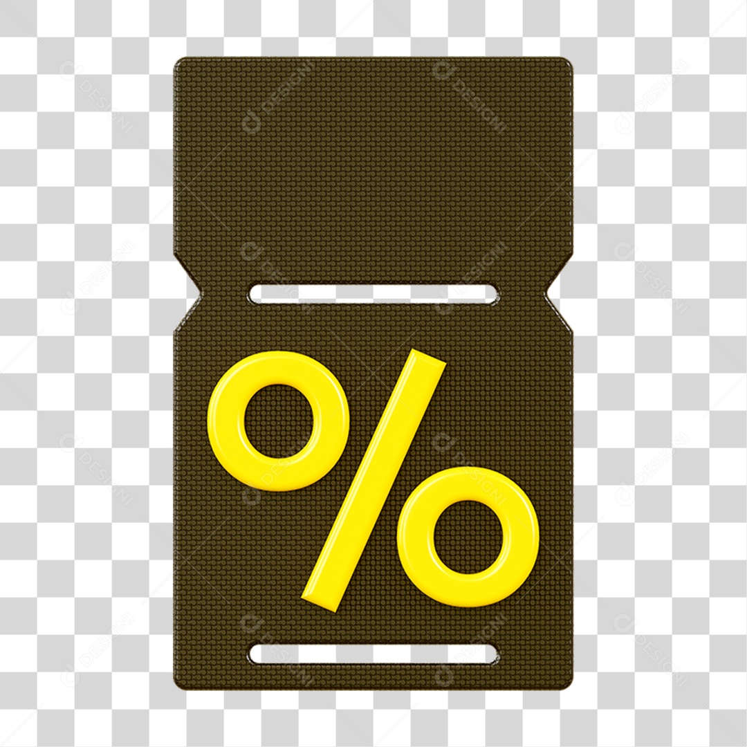 Chip Percentual Porcentagem PNG Transparente