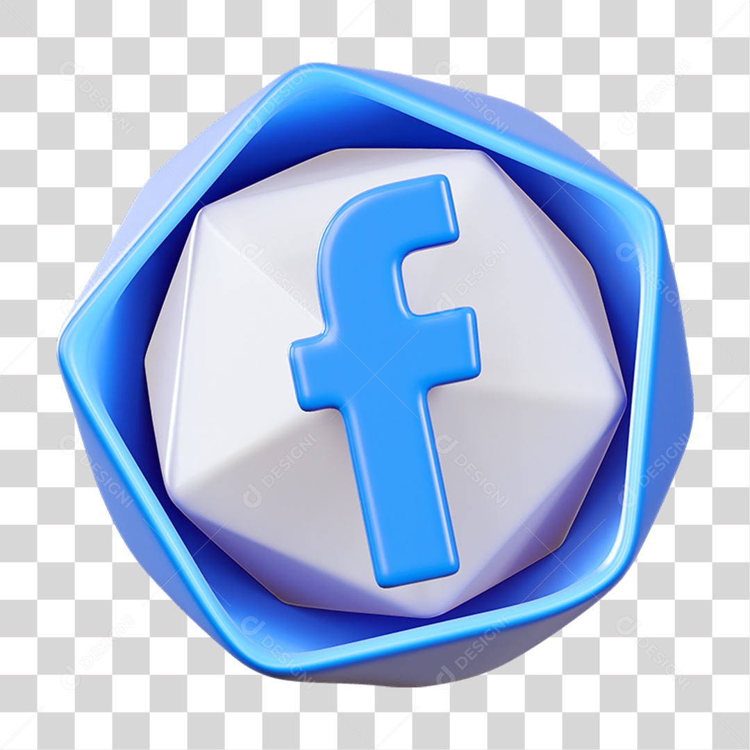 Ícone Geométrico Facebook PNG Transparente