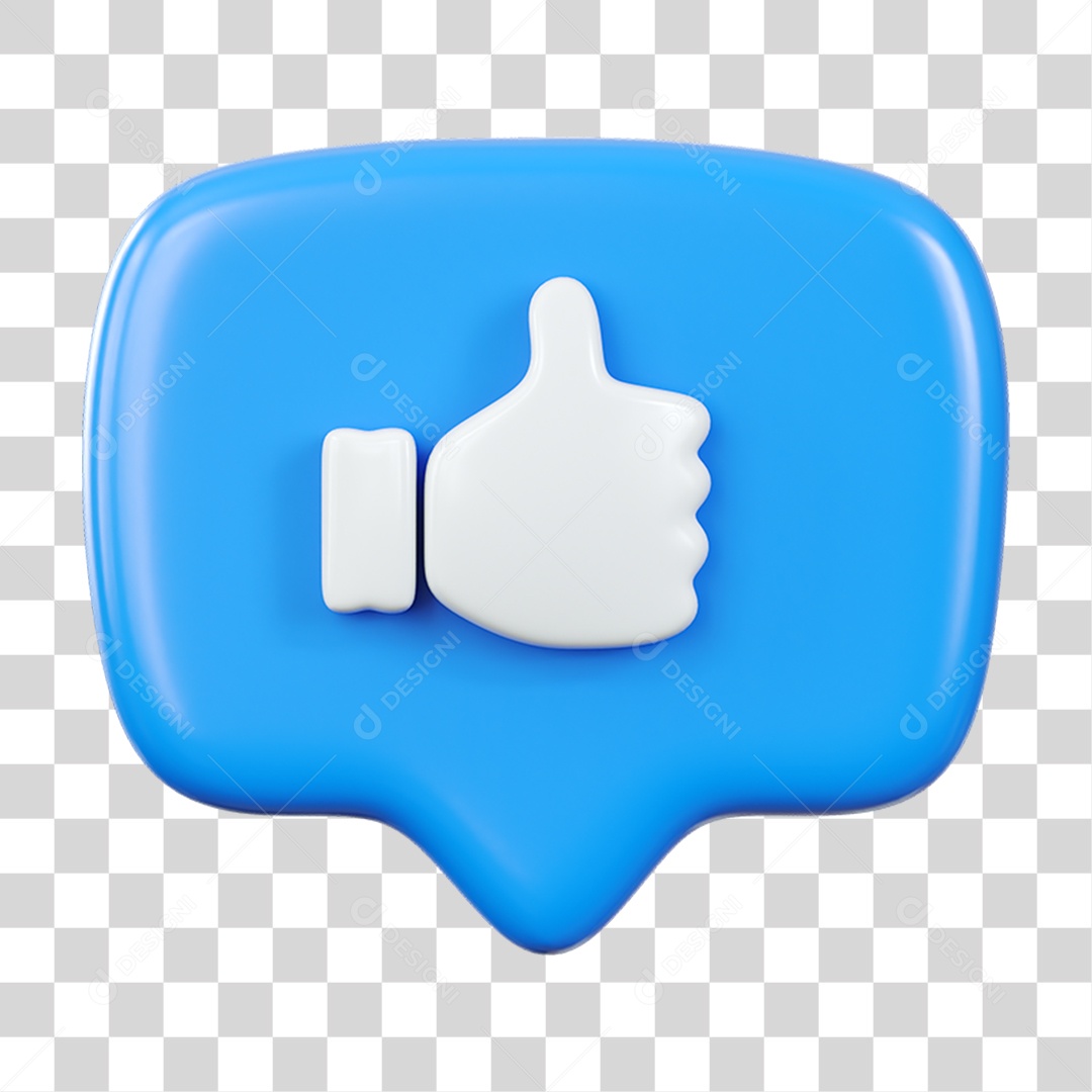Placa Balão Like PNG Transparente