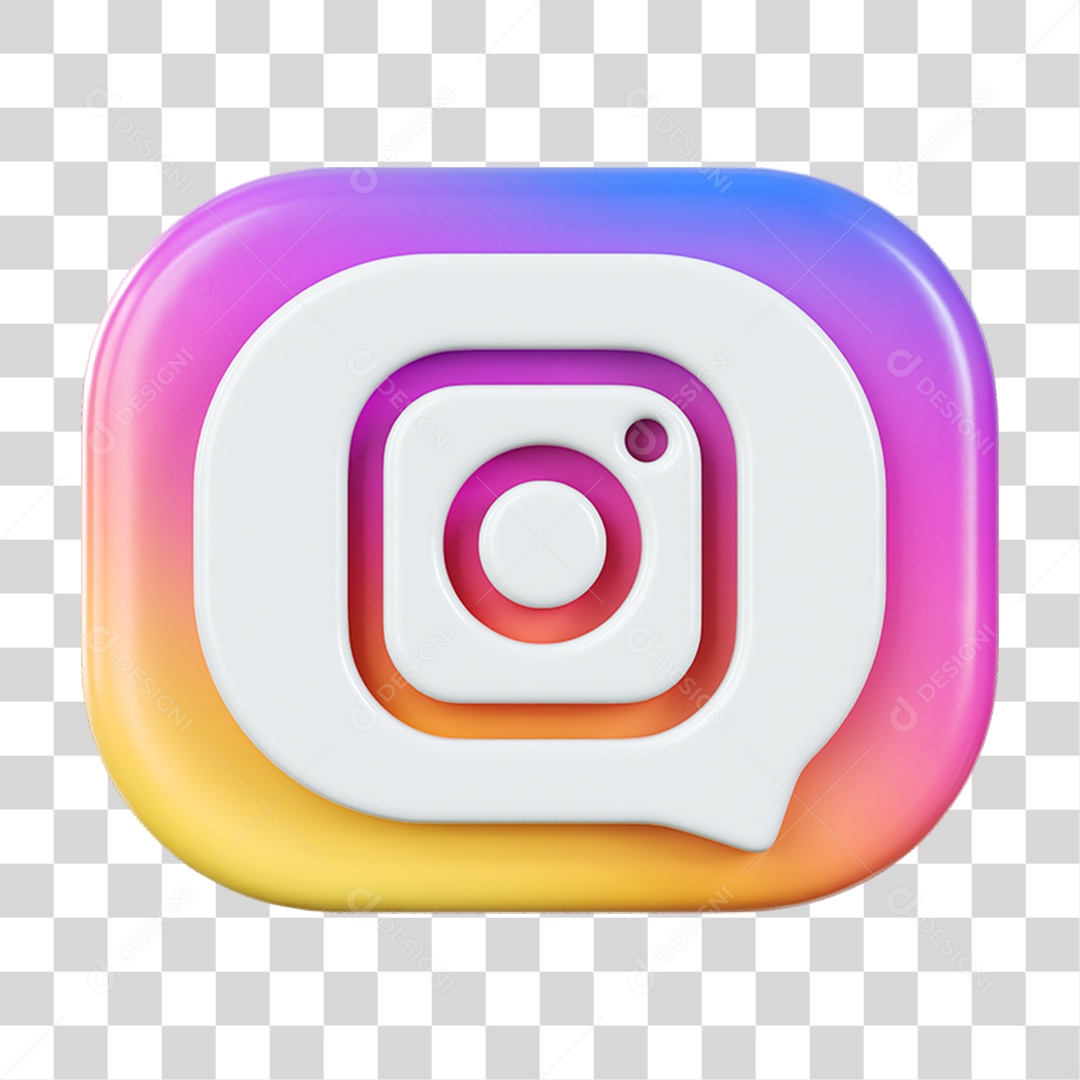 Placa Balão Instagram PNG Transparente