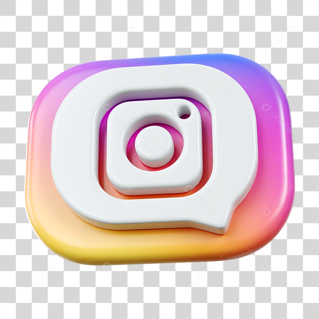 Placa Balão Instagram PNG Transparente