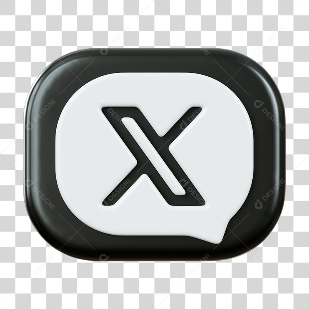 Placa Balão Twitter PNG Transparente