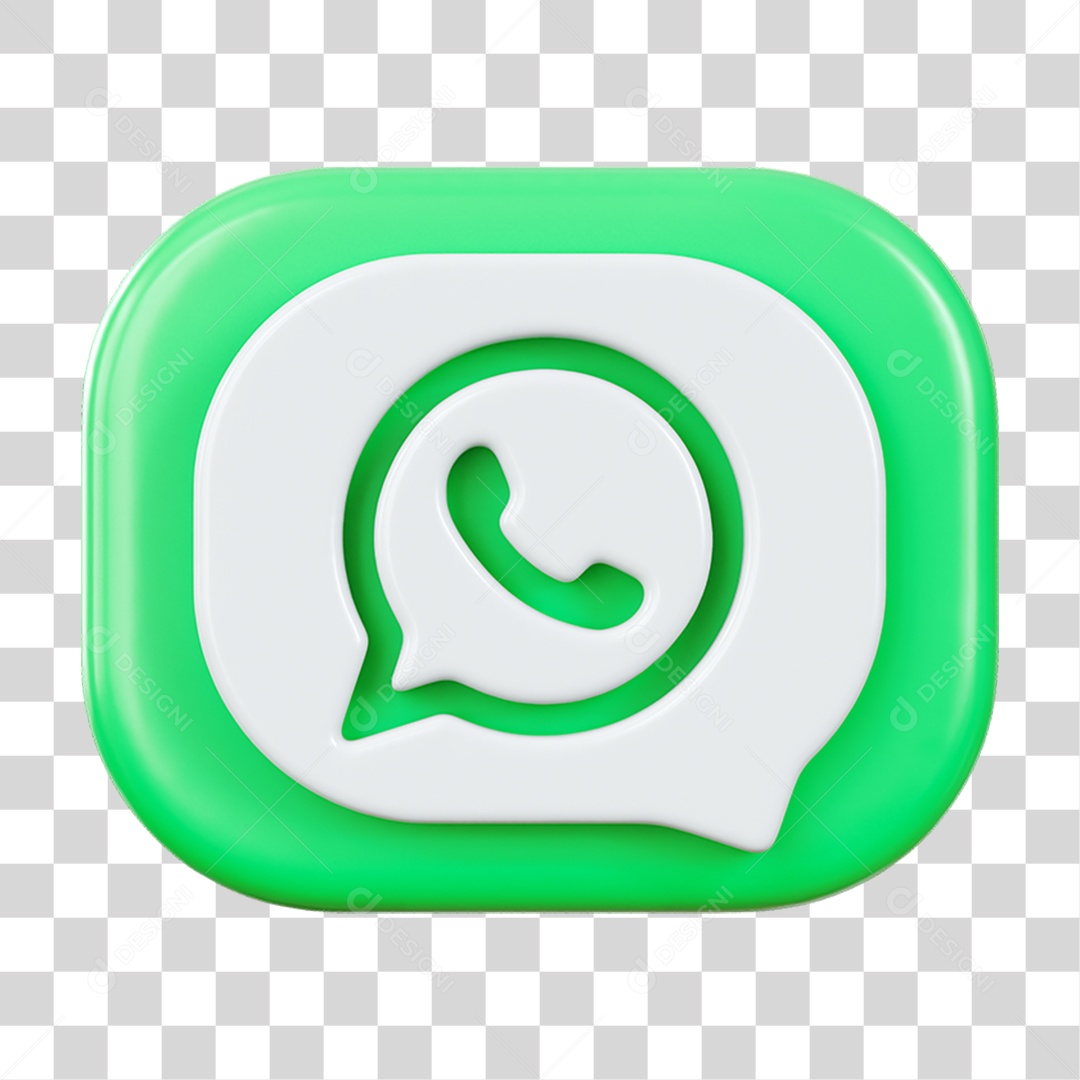Placa Balão WhatsApp PNG Transparente