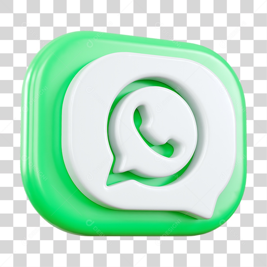 Placa Balão WhatsApp PNG Transparente
