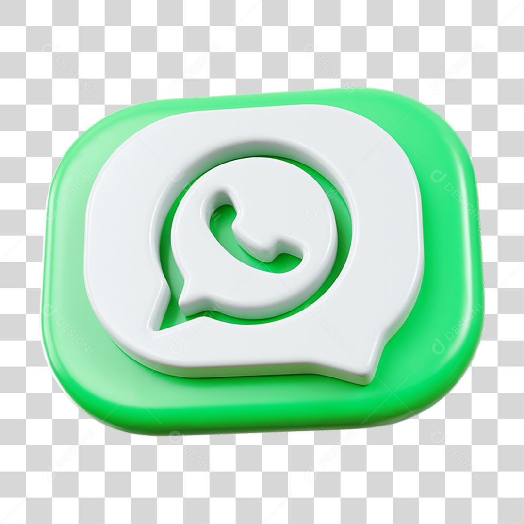 Placa Balão WhatsApp PNG Transparente