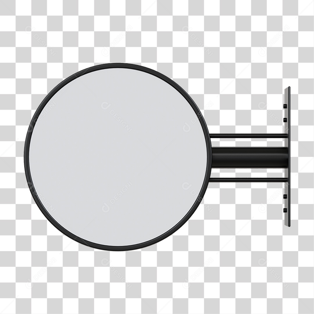 Placa de Parede Circular PNG Transparente