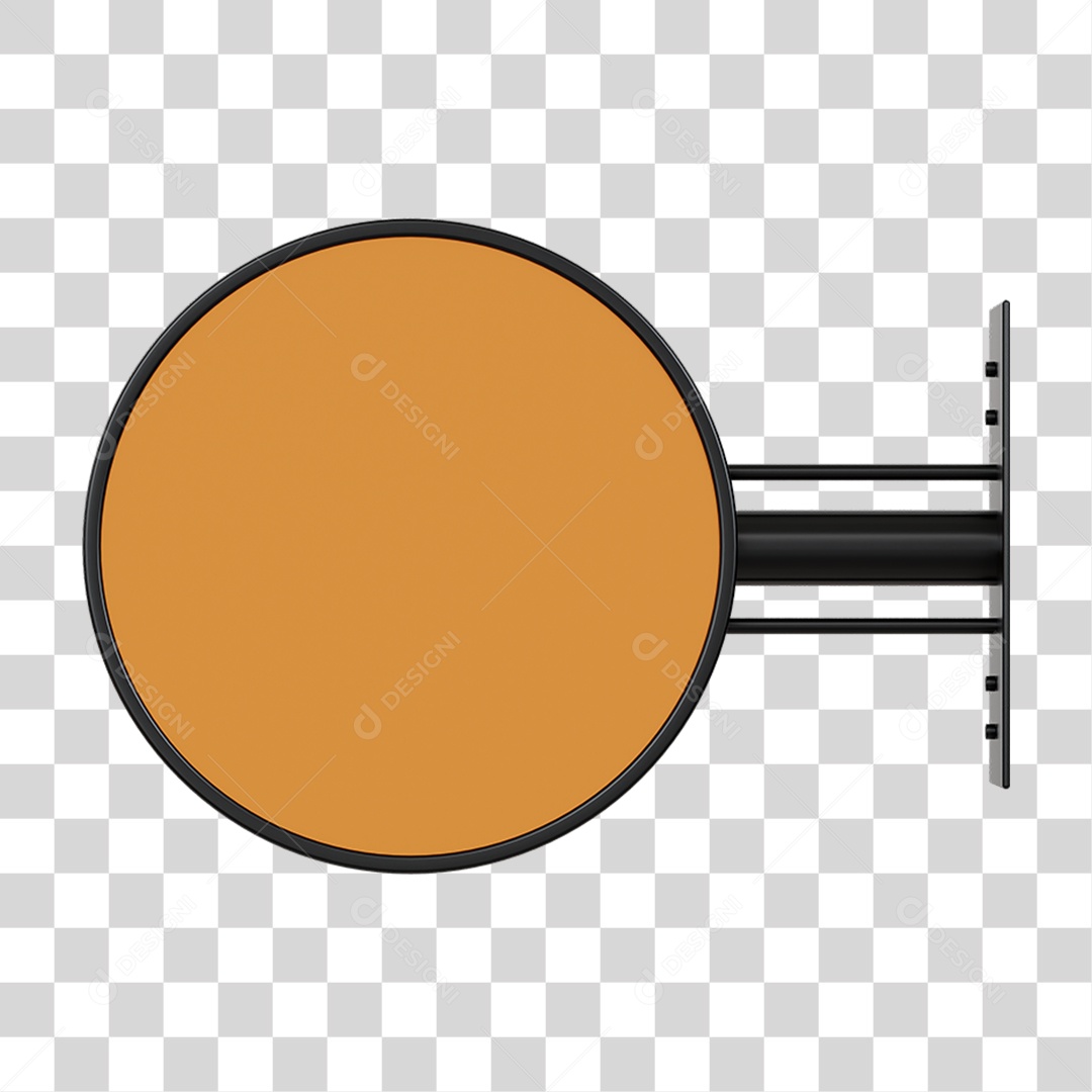 Placa de Parede Circular PNG Transparente