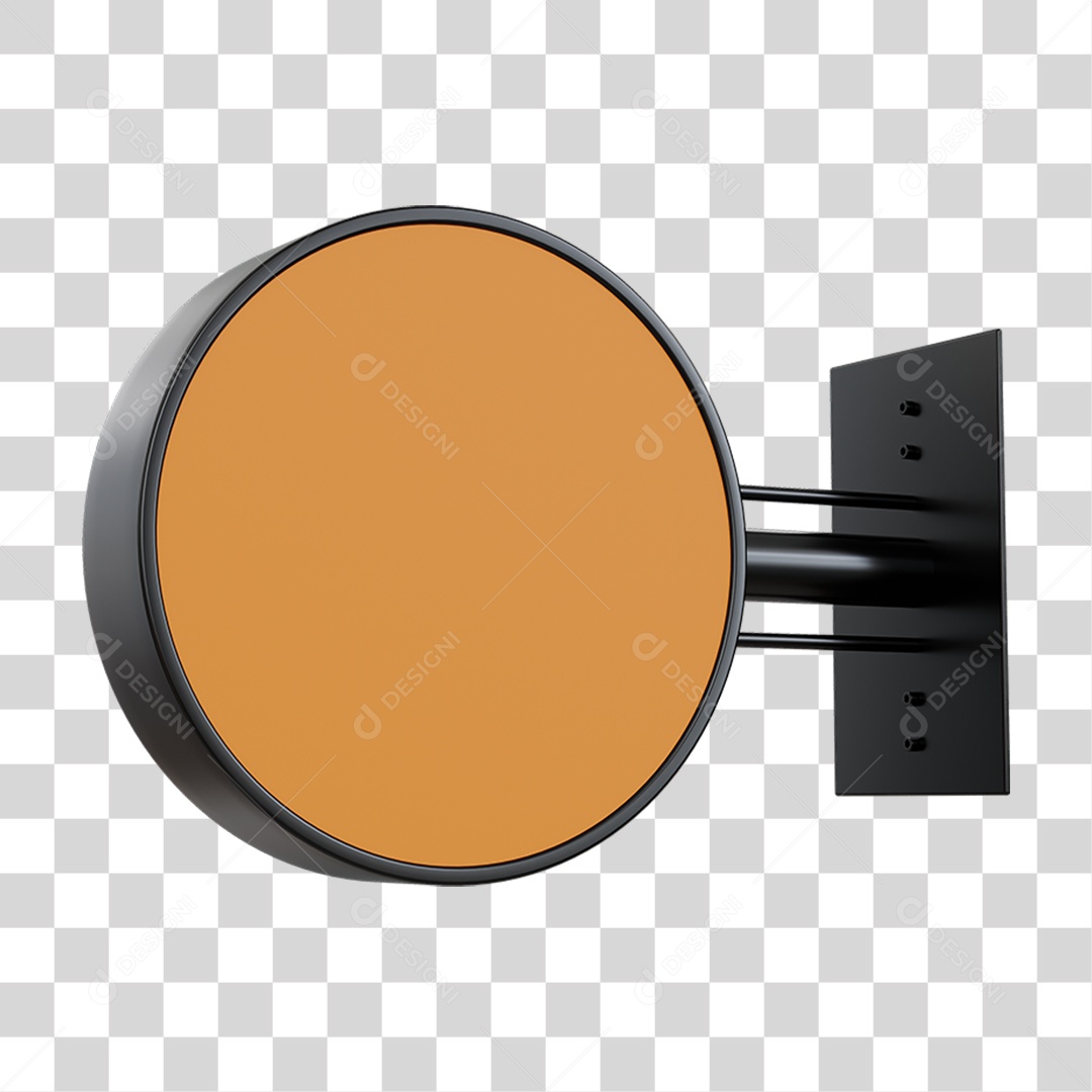 Placa de Parede Circular PNG Transparente