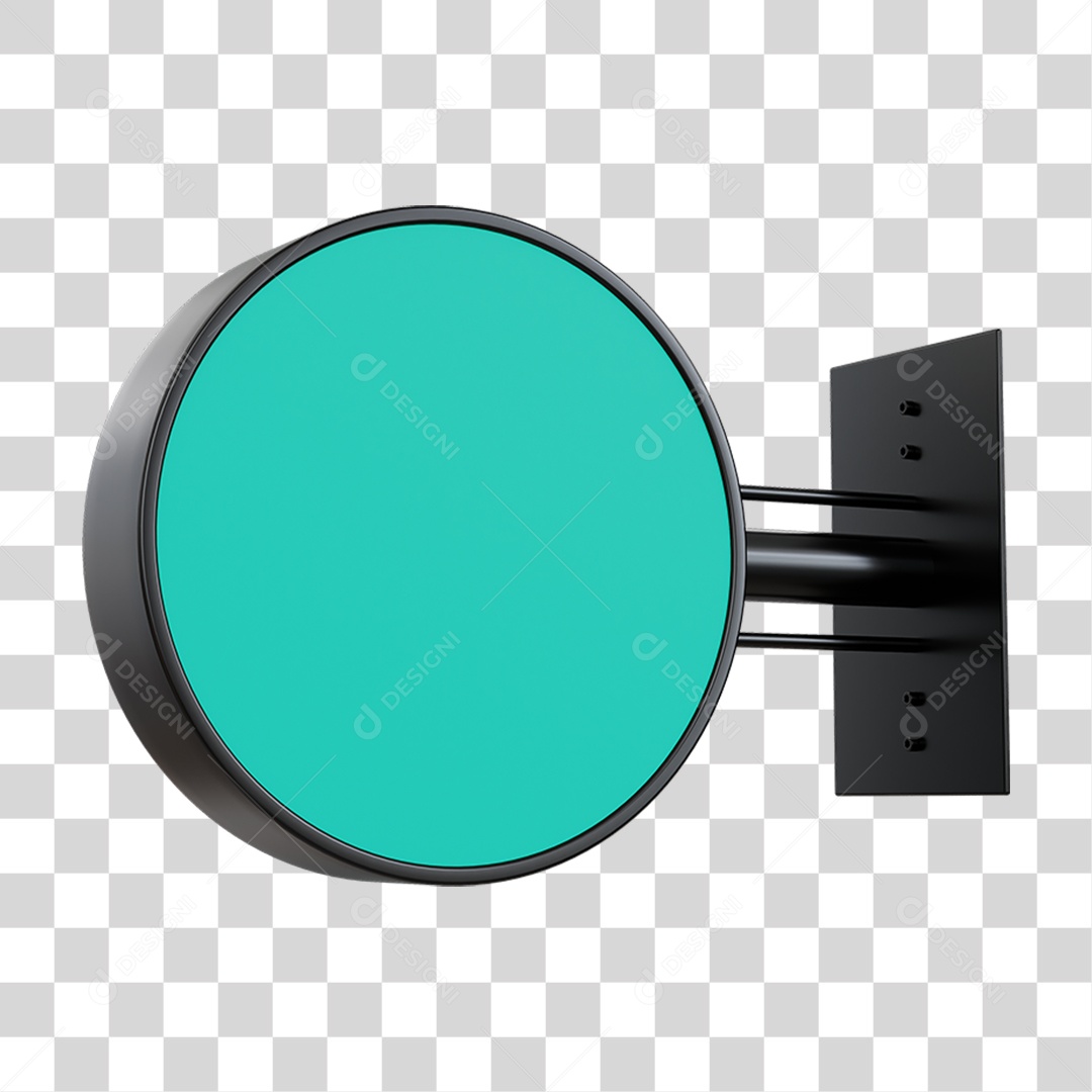 Placa de Parede Circular PNG Transparente
