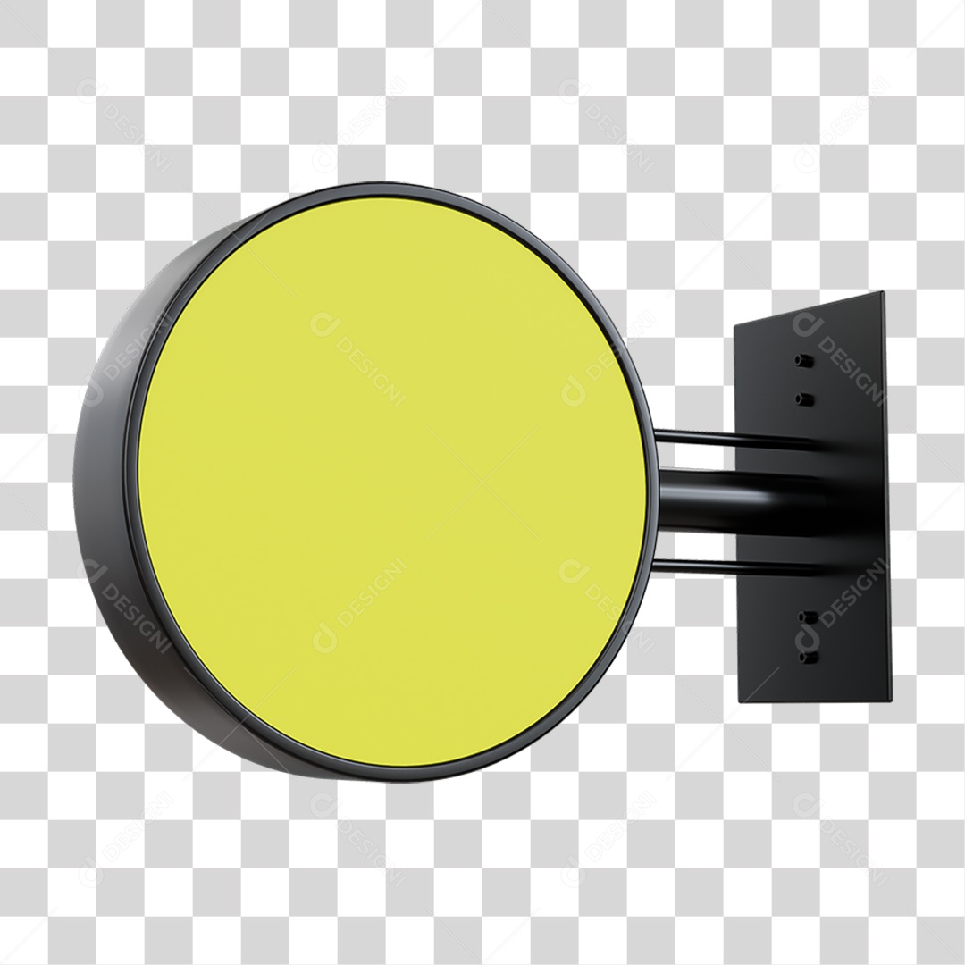 Placa de Parede Circular PNG Transparente