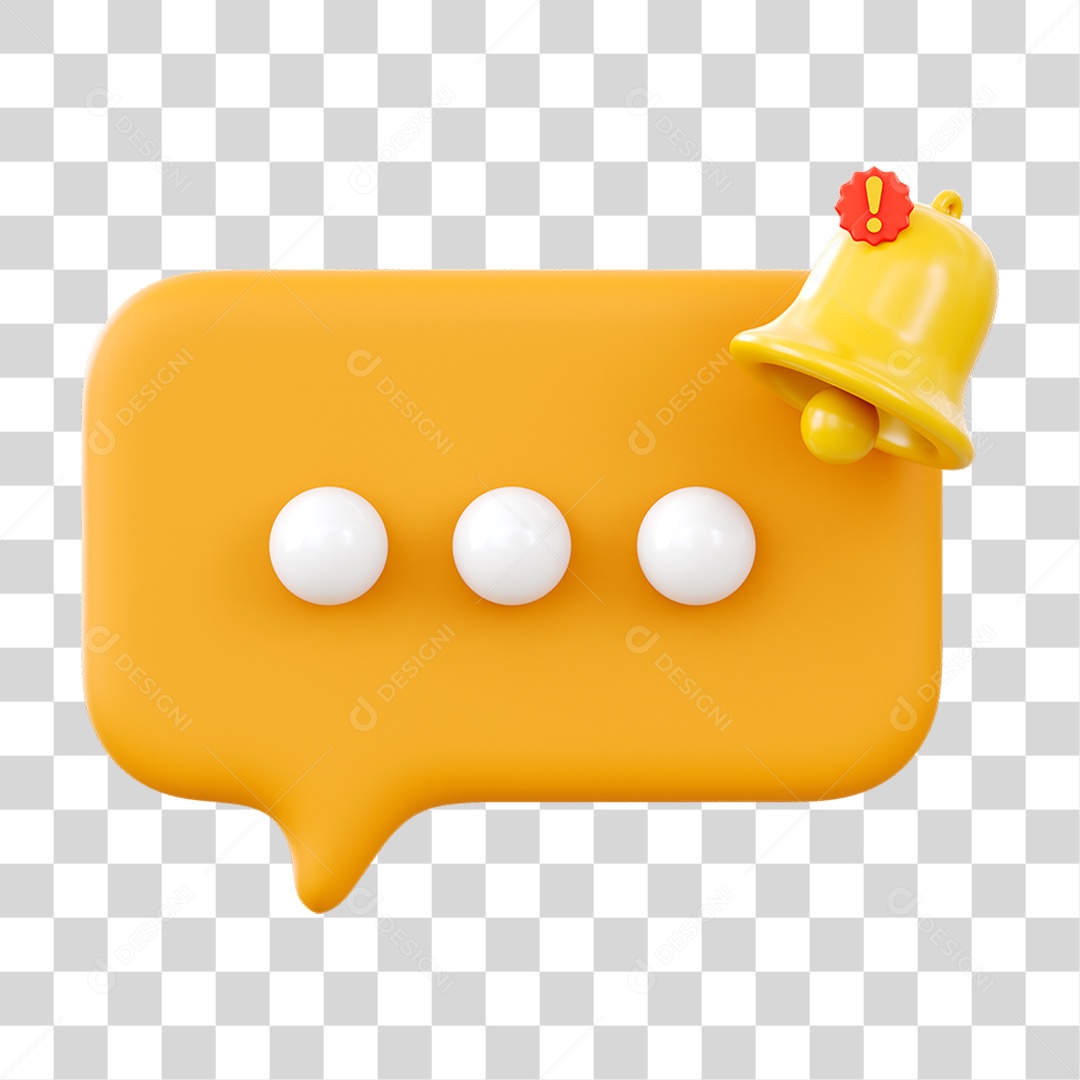 Chat Balloon with Transparent PNG Notification Sign
