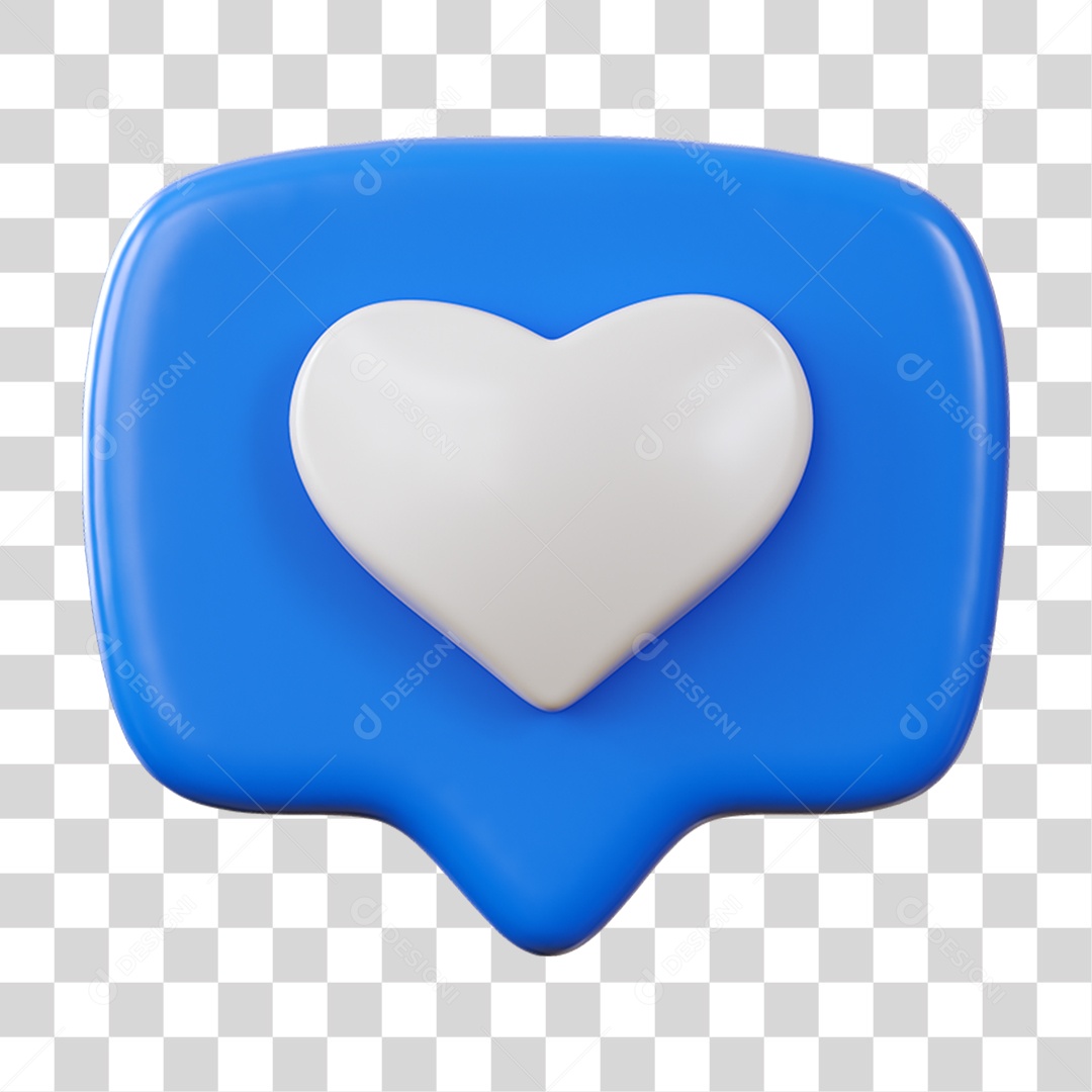 Caixa de Texto Mensagem Coração PNG Transparente