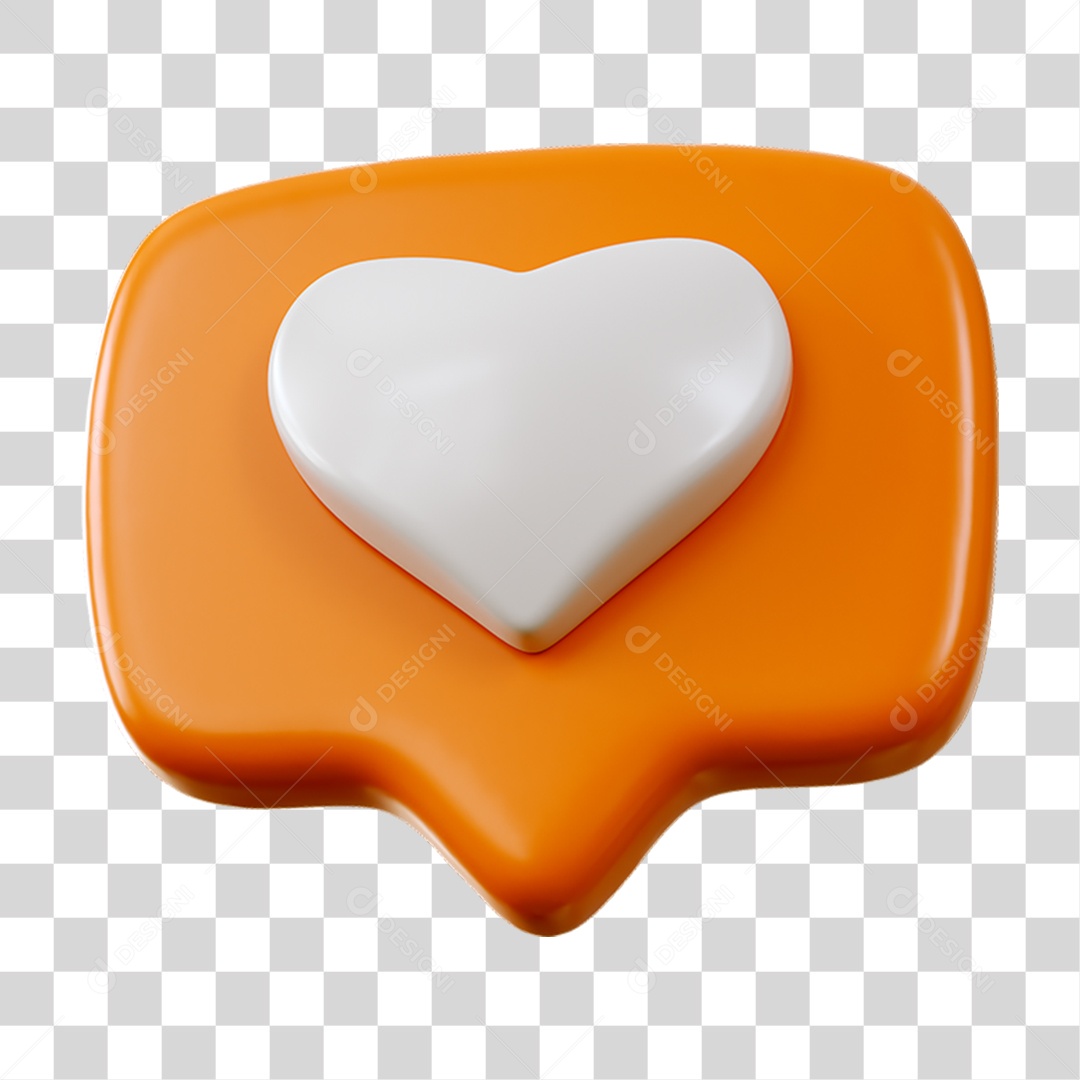 Caixa de Texto Mensagem Coração PNG Transparente