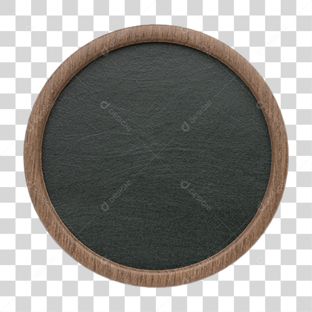 Quadro Negro Redondo PNG Transparente