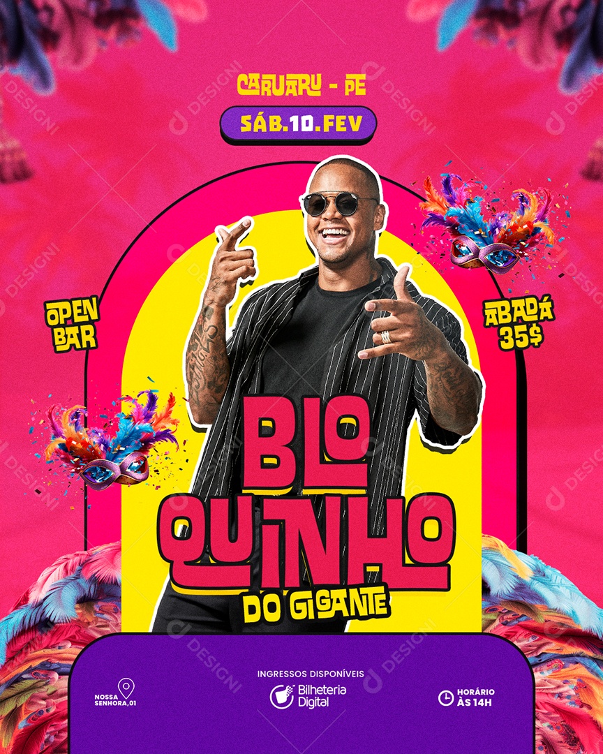 Social Media Flyer Bloquinho Do Gigante PSD Editável