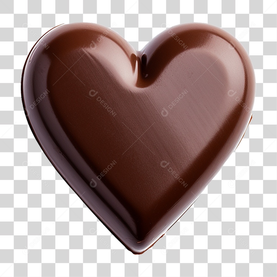 Coração de Chocolate PNG Transparente