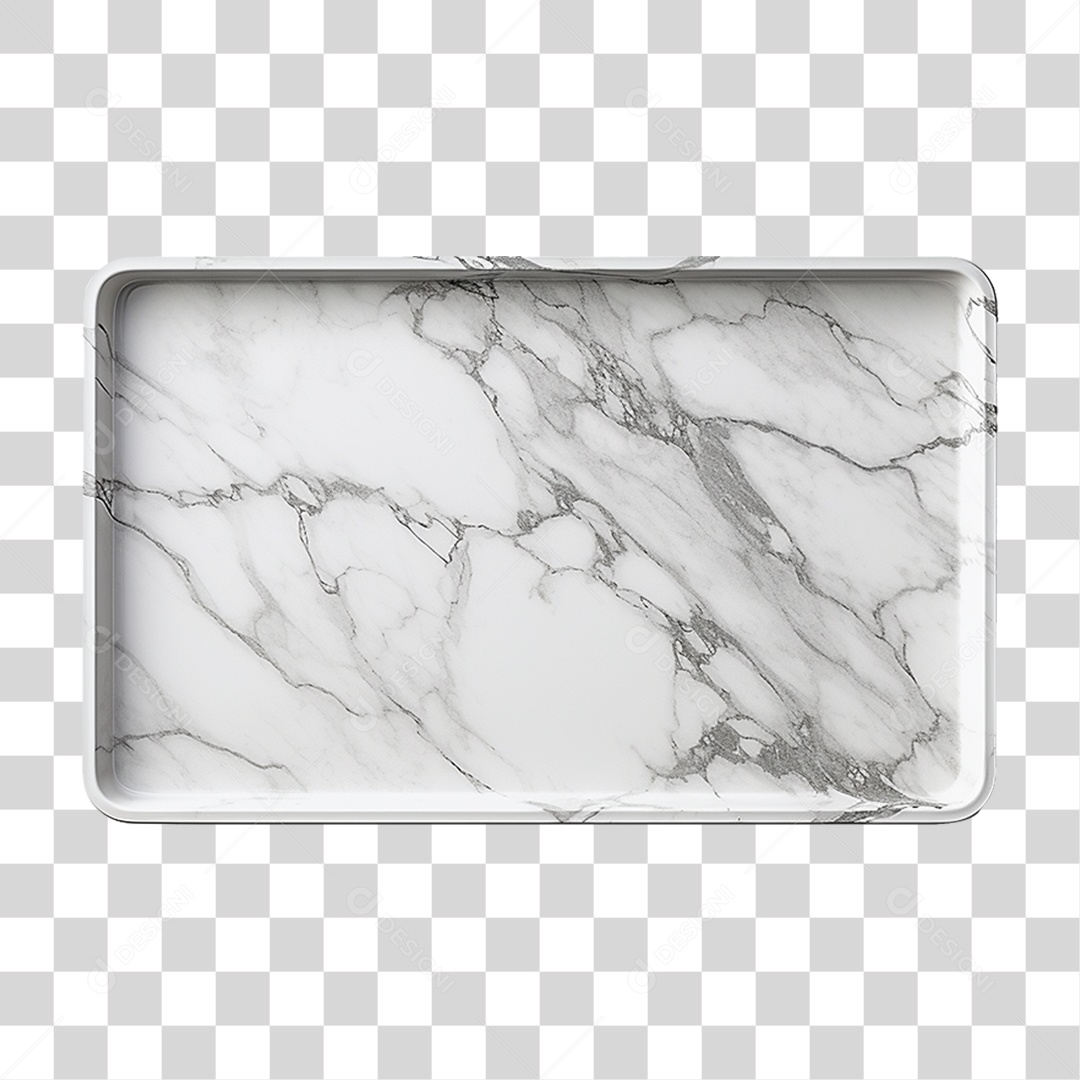 Bandeja de Mármore Branca Desenhos PNG Transparente