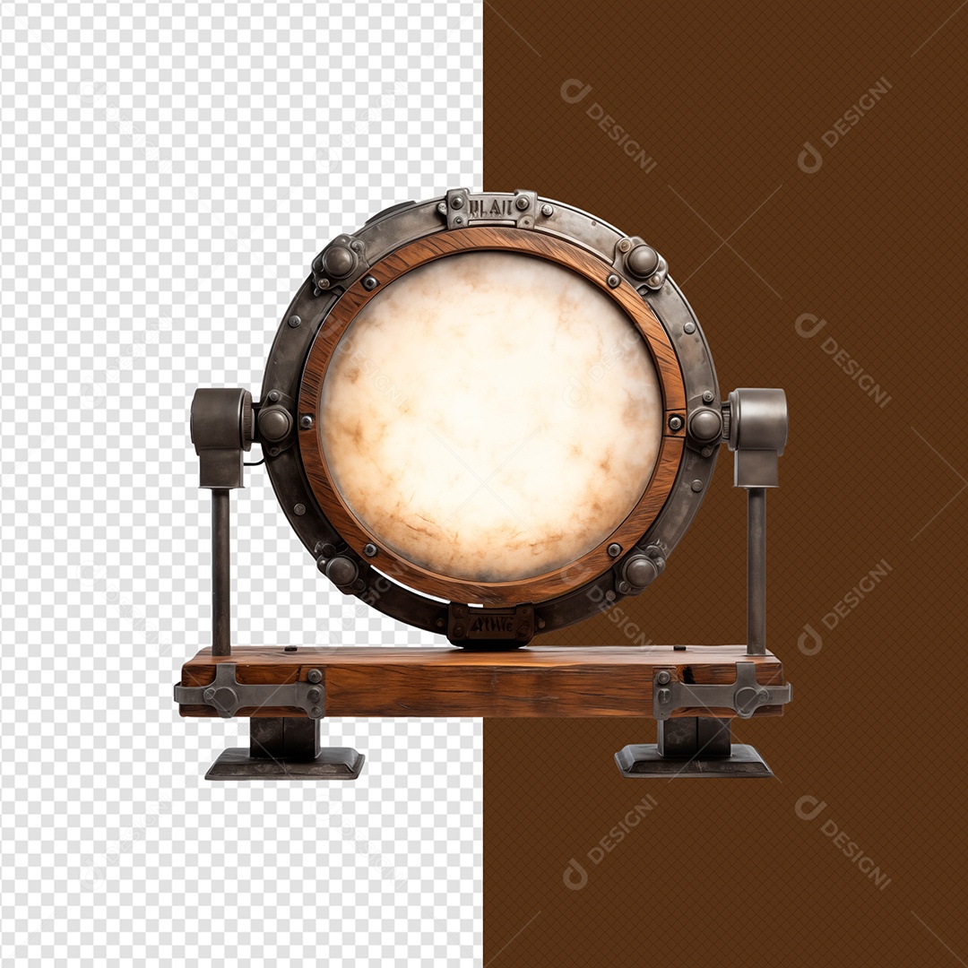 Elemento 3D Madeira Ferro Para Composição PSD