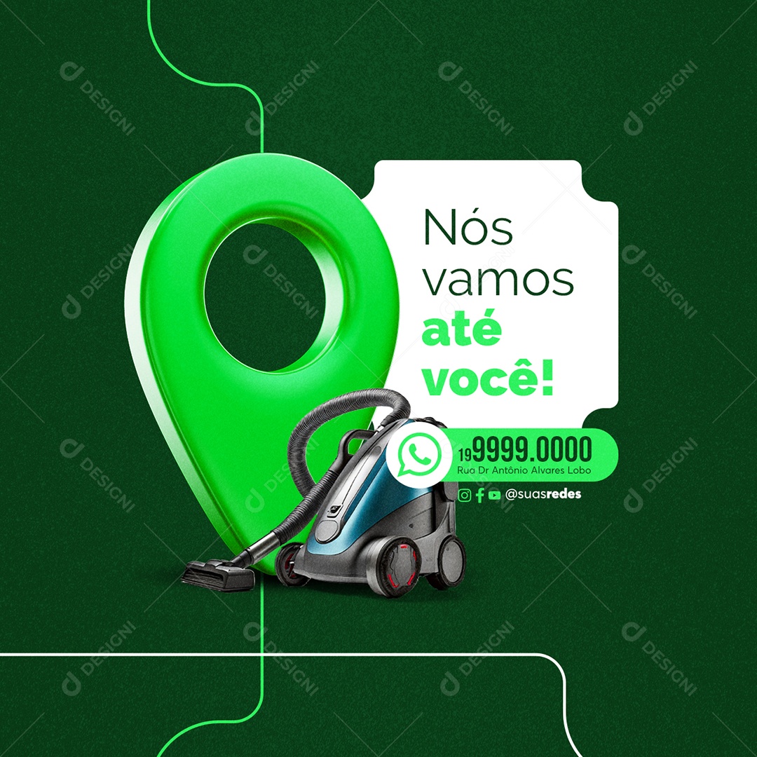 Serviços Gerais Nós vamos até você Social Media PSD Editável