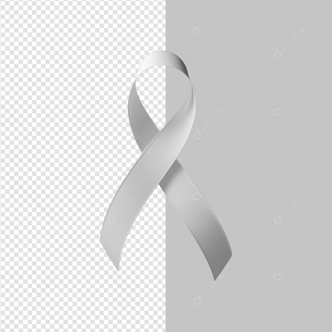 Laço Branco Elemento 3D Janeiro Branco Para Composição PSD