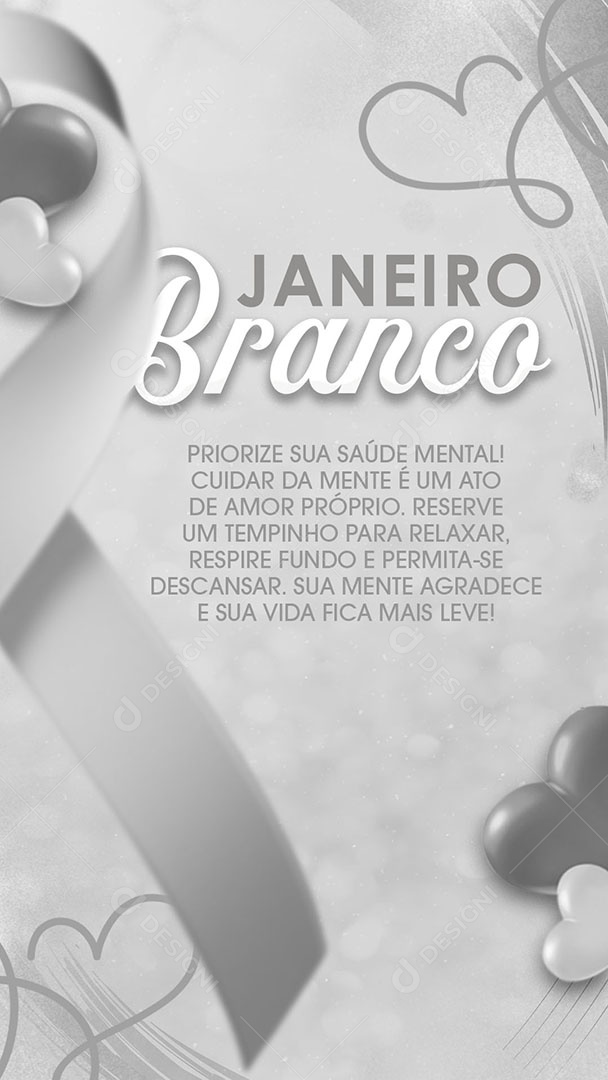 Social Media Story Janeiro Branco PSD Editável