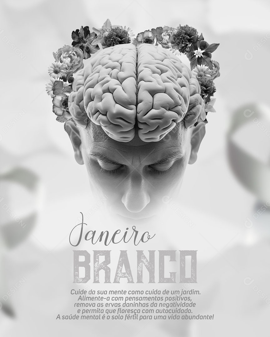 Social Media Story Janeiro Branco Saúde Mental PSD Editável