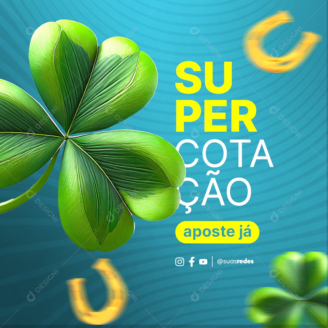 Cassino Online Super Cotação Aposte já Social Media PSD Editável