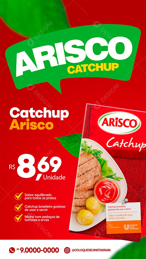 Story Social Media Catchup Arisco PSD Editável