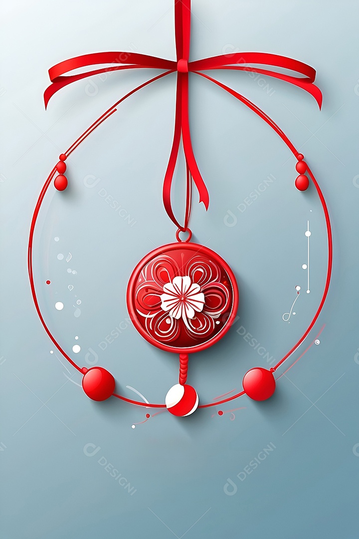 Modelo de plano de fundo do dia do Martisor para mídias sociais