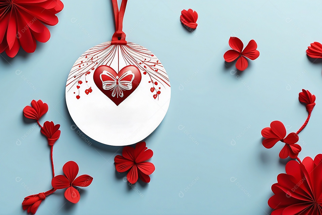 Modelo de plano de fundo do dia do Martisor para mídias sociais