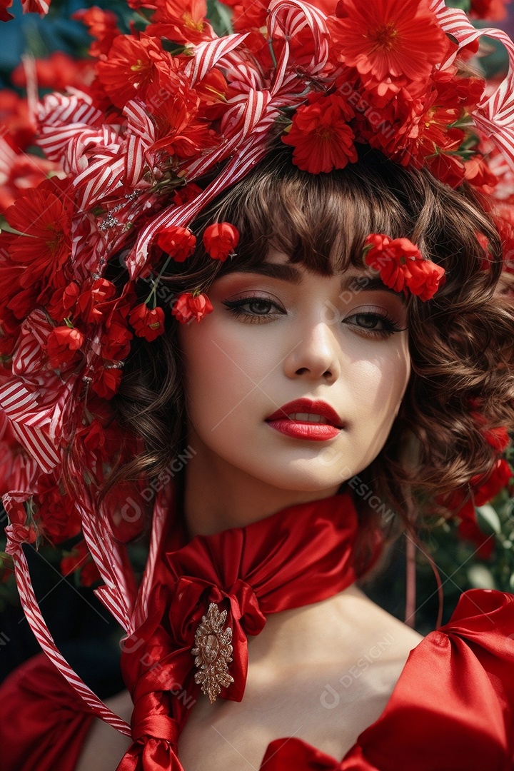 Dia do martisor com a mulher comemorando femily