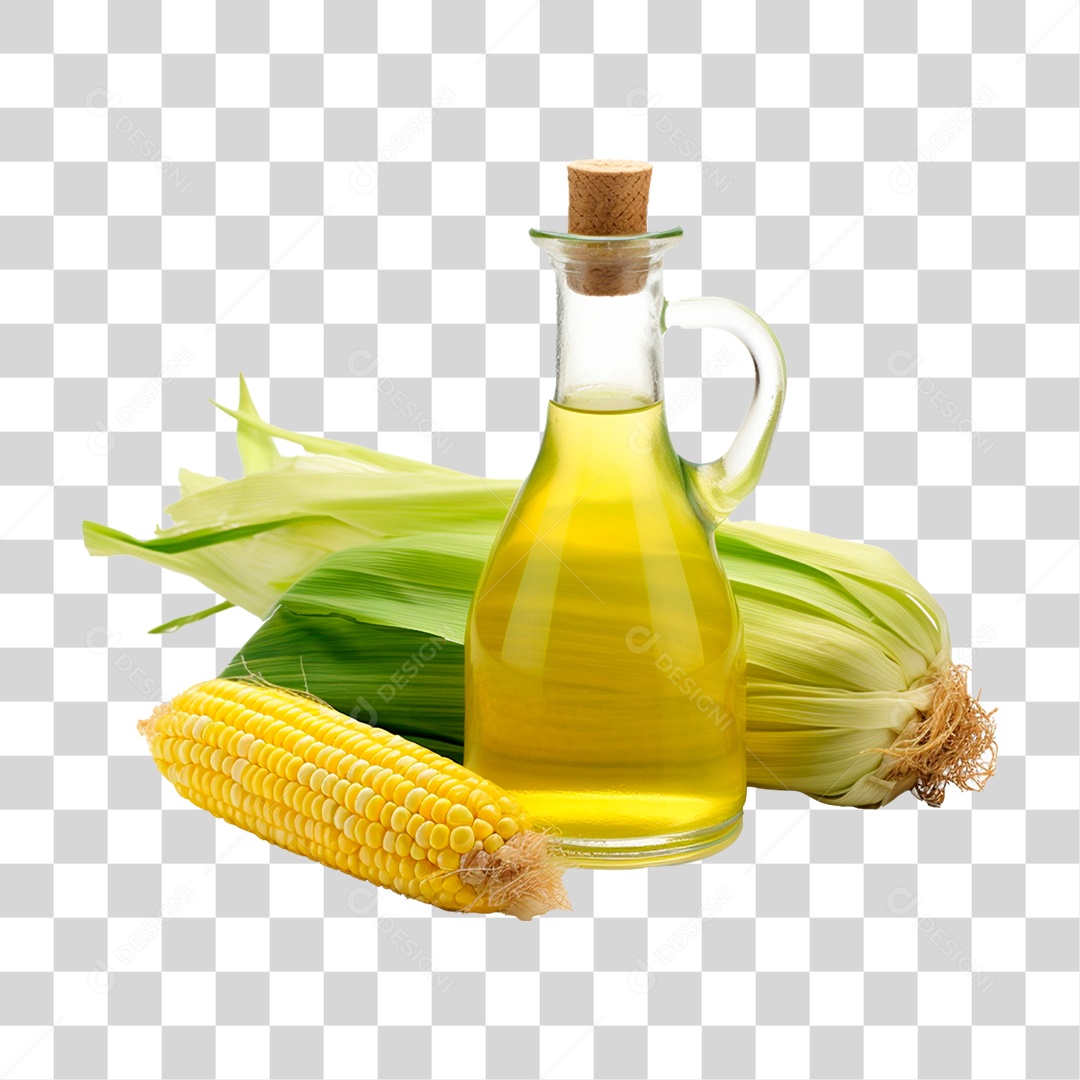 Óleo de Milho Espigas PNG Transparente
