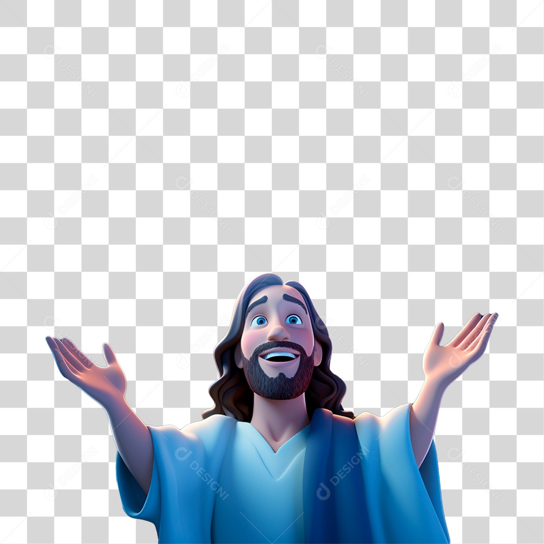 Cartoon Personagem Imagem Semelhante a Jesus Cristo PNG Transparente