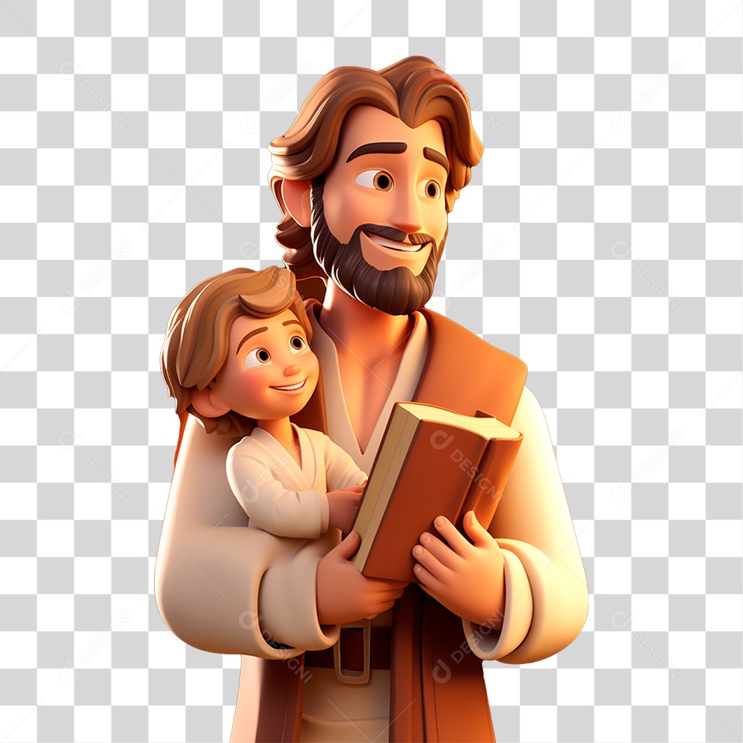 Cartoon Personagem Imagem Semelhante a Jesus Cristo PNG Transparente