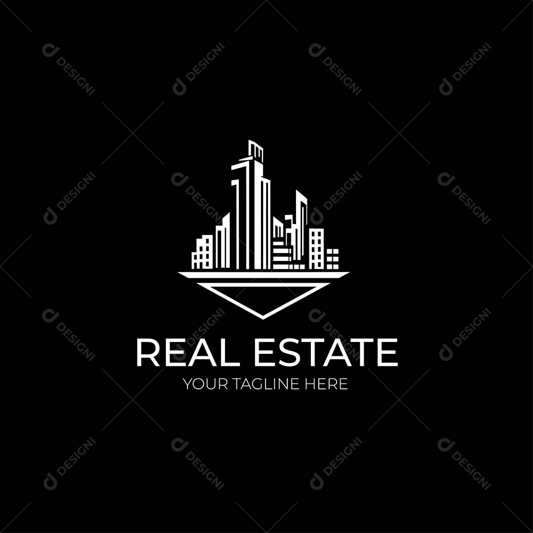Modelo de Logo de Imobiliária Ilustração Vetor EPS
