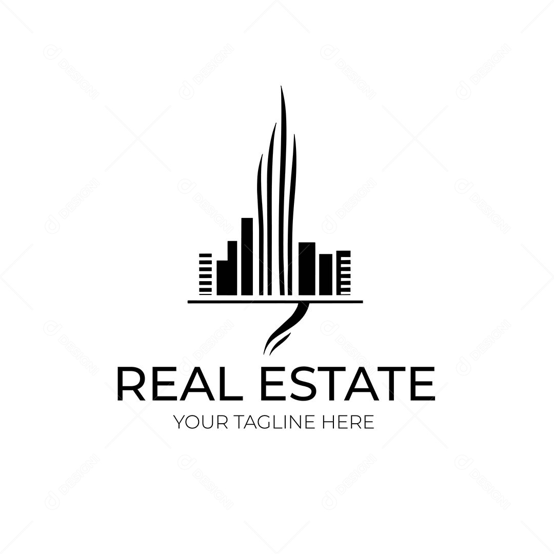 Modelo de Logo de Imobiliária Ilustração Vetor EPS