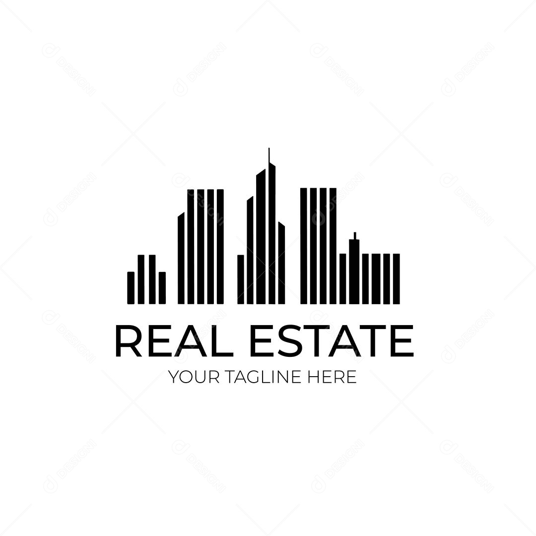 Modelo de Logo de Imobiliária Ilustração Vetor EPS