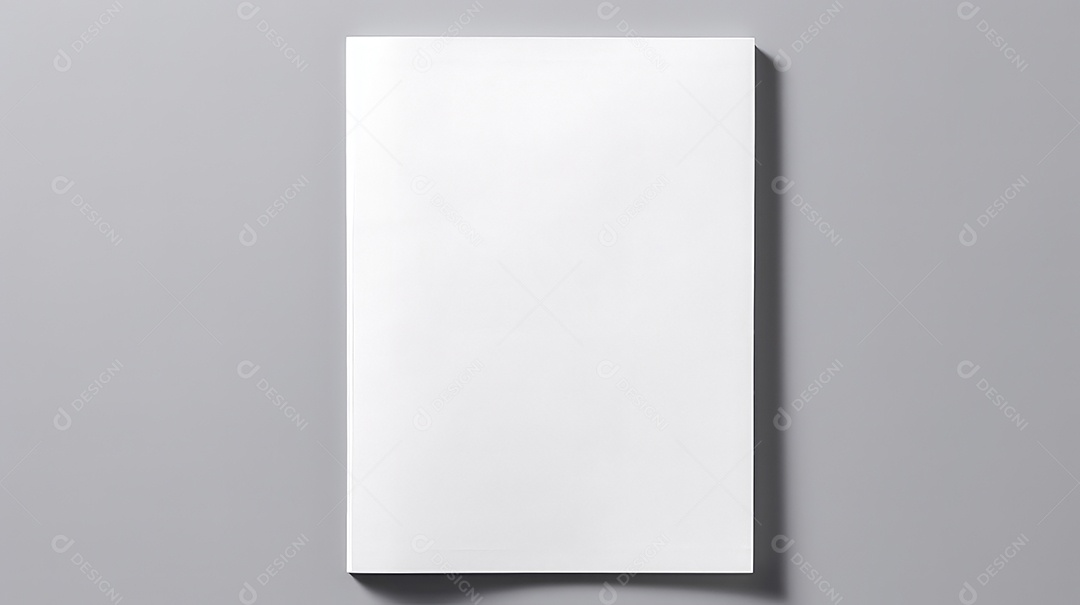 Maquete de banner rollup branco em branco sobre fundo cinza