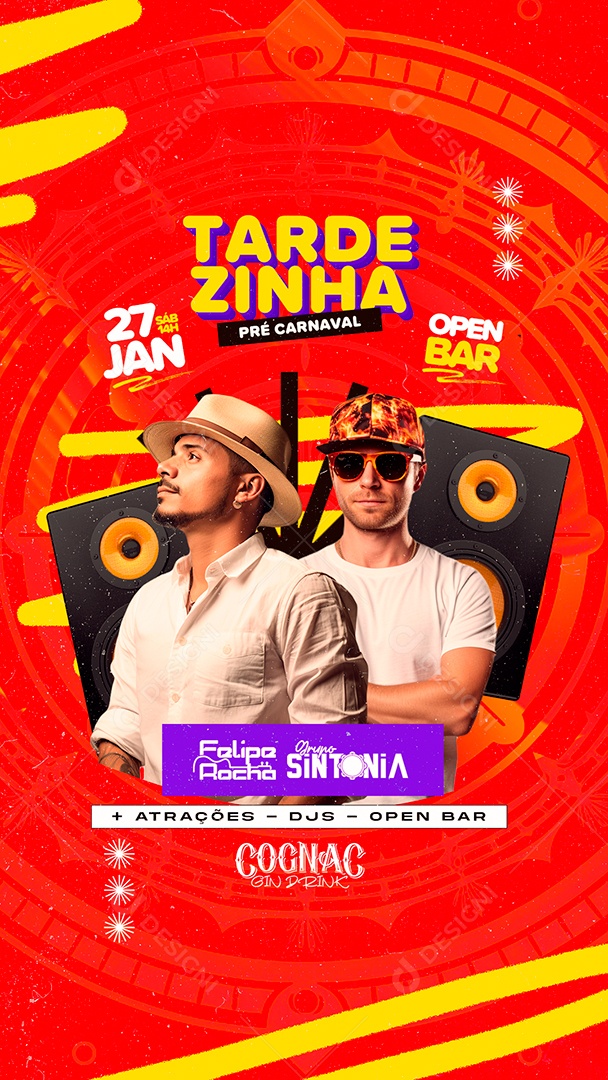Story Flyer Tardezinha Pré Carnaval Felipe Rocha Grupo Sintonia Social Media PSD Editável