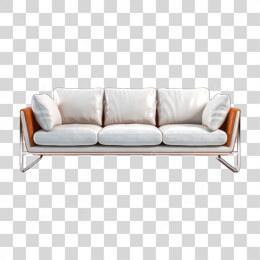Sofá Branco PNG Transparente