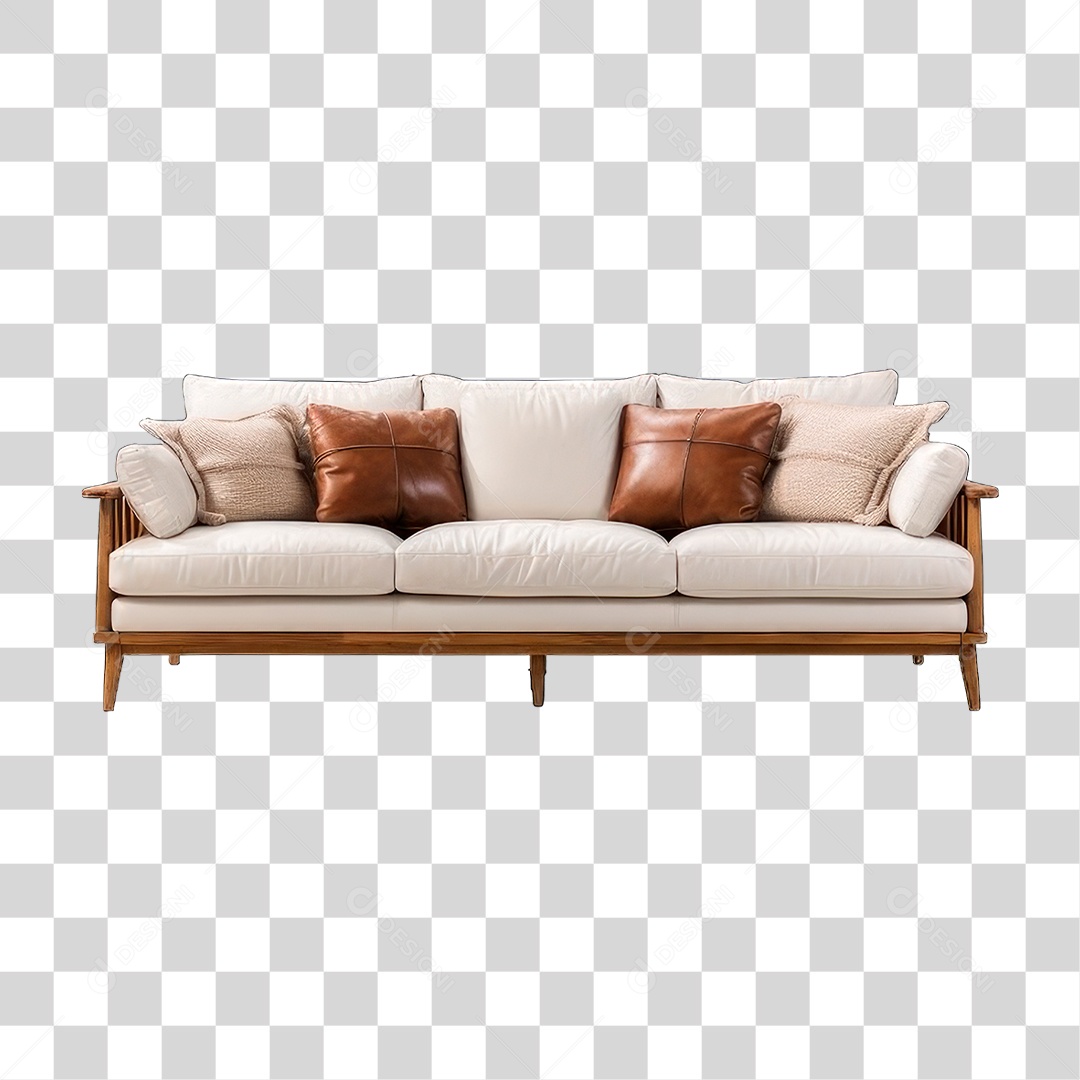 Sofá de Couro PNG Transparente