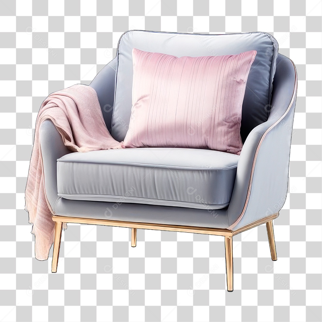 Poltrona de Couro PNG Transparente